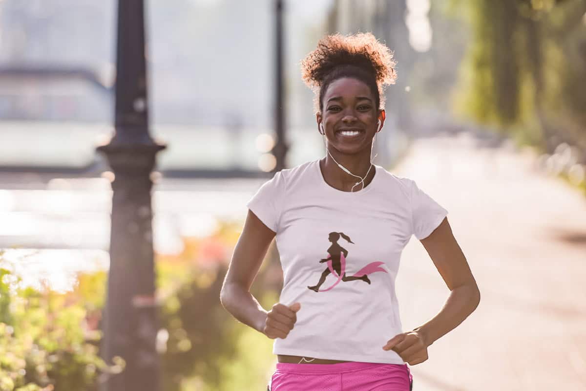 custom breast cancer awareness athletic t-shirt