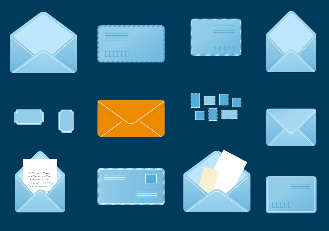 twelve different direct mail formats