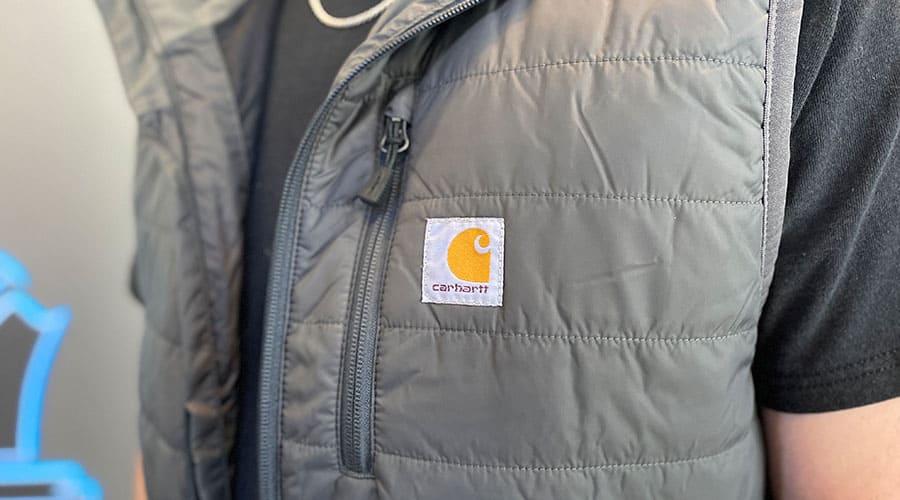 branded carhartt puffer vest