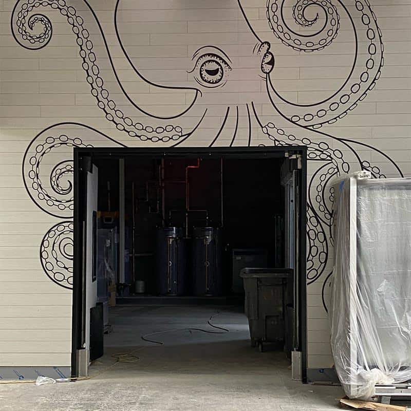 octopus wall graphic