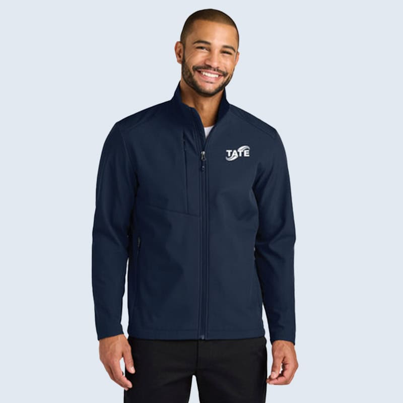 branded full-zip jacket apparel made for tate engineering made by strategic factory