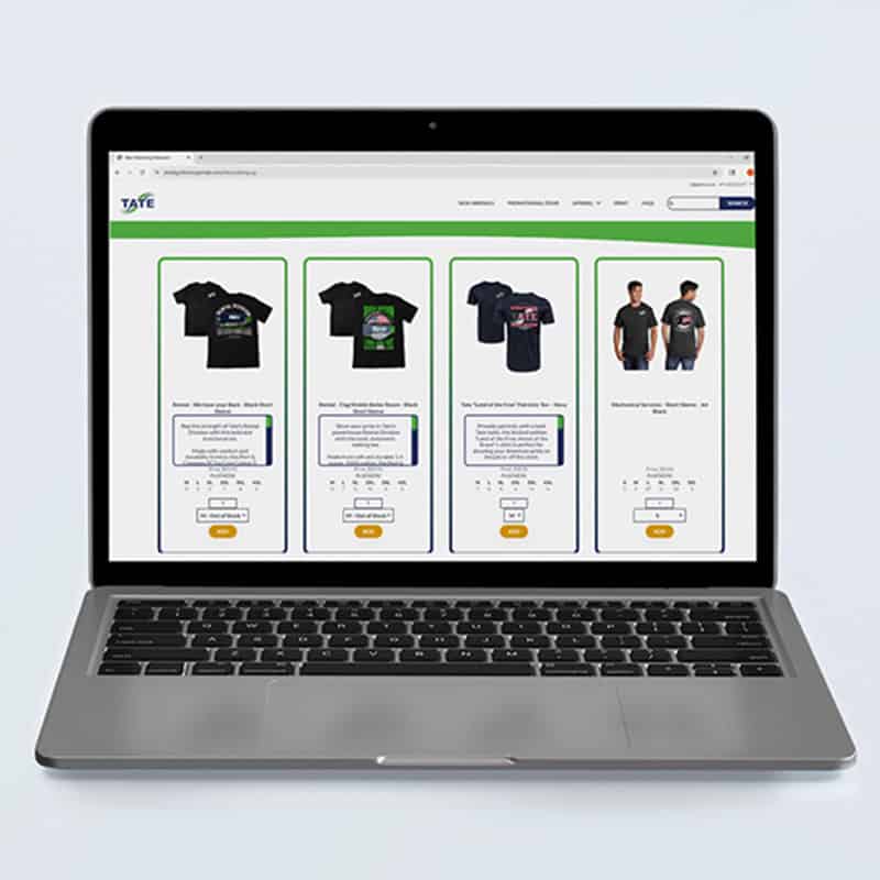 company store made for tate engineering by strategic factory for organizing company branded goods