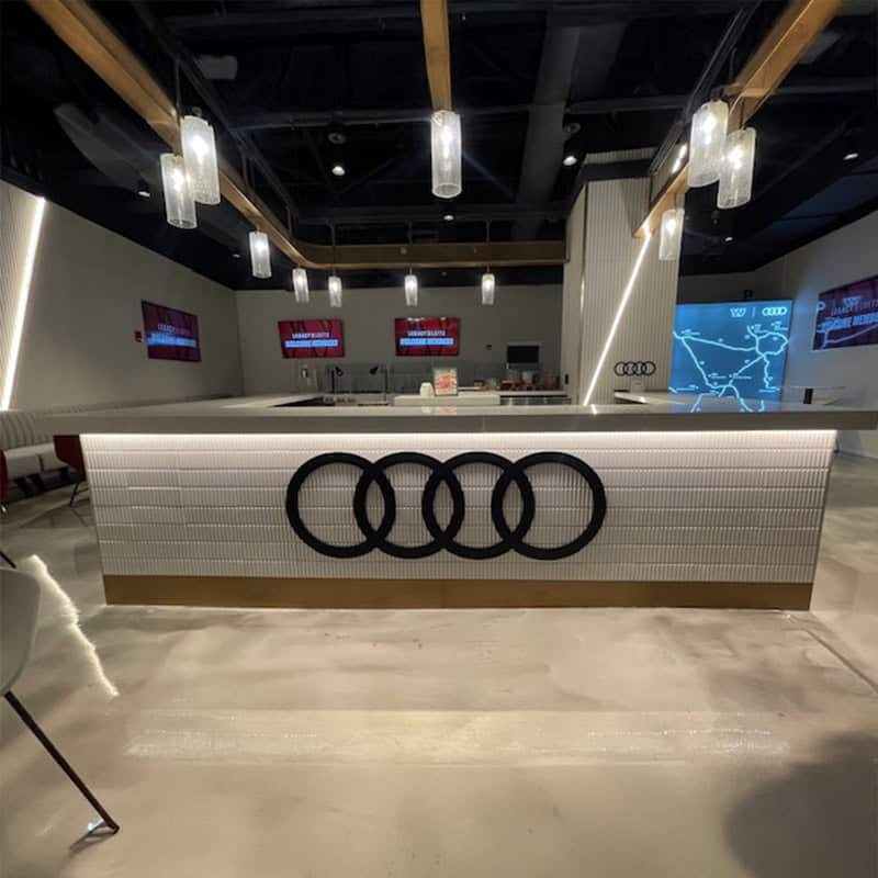 Washington Commanders Audi Tunnel Club signage produced by Strategic Factory