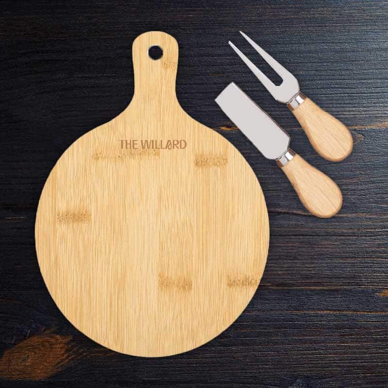 custom branded cheese board set