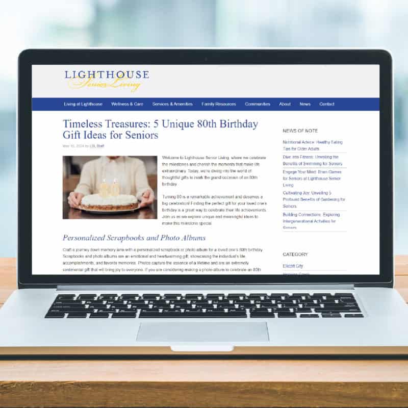 Lighthouse Senior Living Blog Content gift ideas for seniors