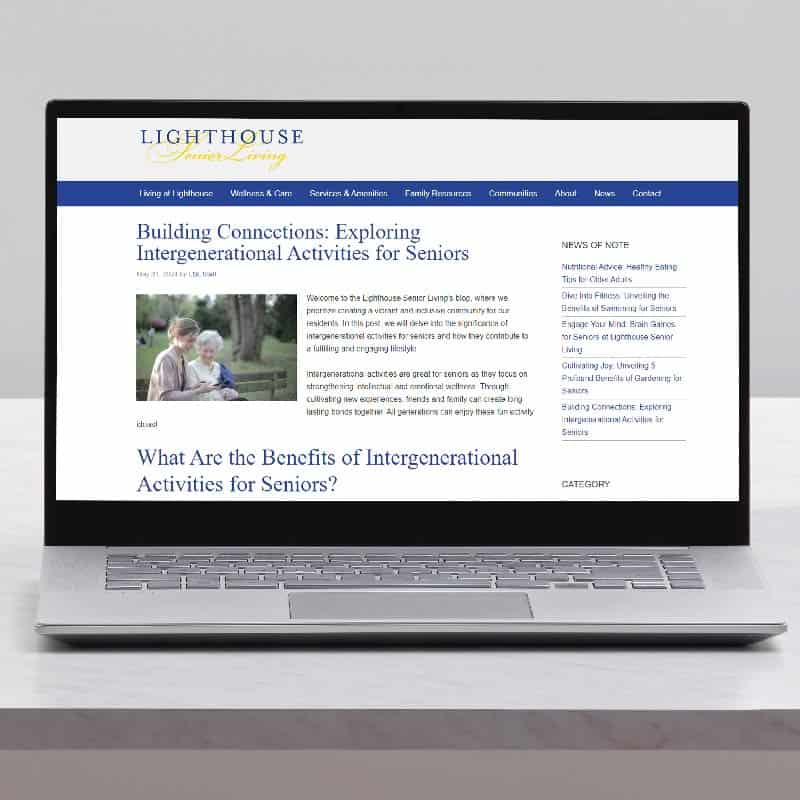 Lighthouse Senior Living Blog Content intergenerational activities for seniors