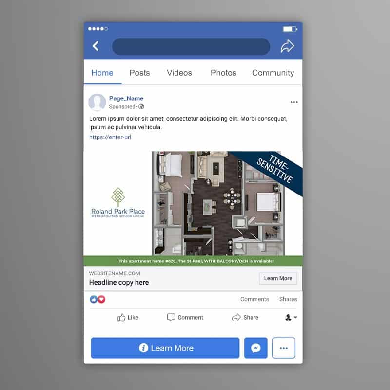 Products_Marketing_Roland-Park-Place_Only-1-Like-It_189844-Display-Ads-Facebook