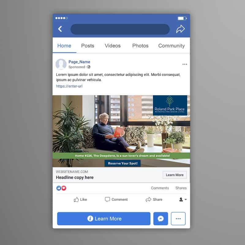 Products_Marketing_Roland-Park-Place_Only-1-Like-It_192614-Display-Ads-Facebook