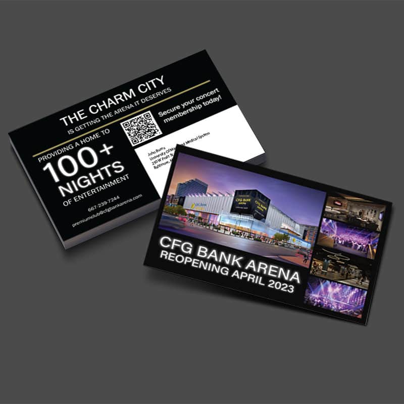 CFG Bank Arena "Reopening April 2023" Postcards