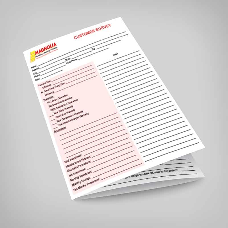 Magnolia Equipment Analysis Forms