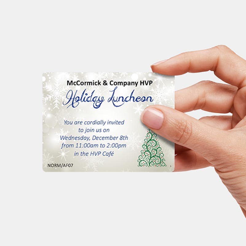 McCormick & Company holiday luncheon meal voucher