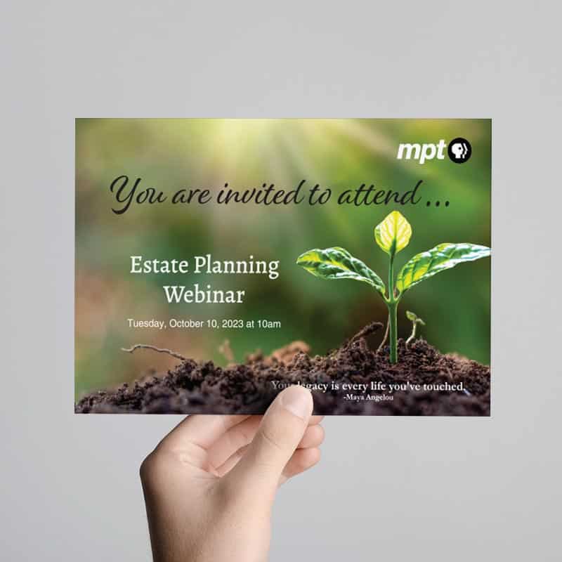 Maryland Public Television branded postcard