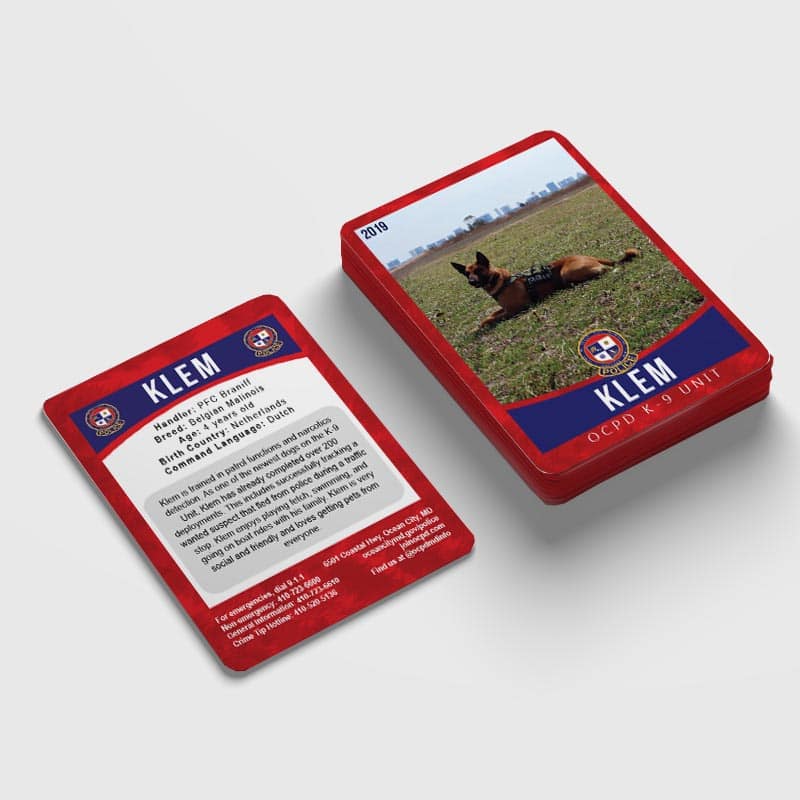 Ocean City Police Department Trading Cards