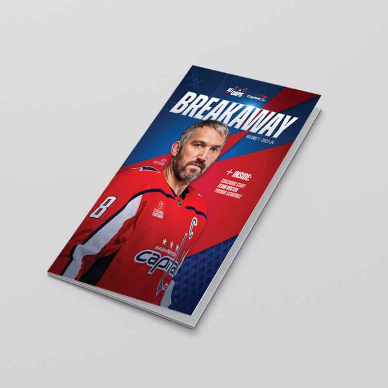 Washington Capitals gameday printed program