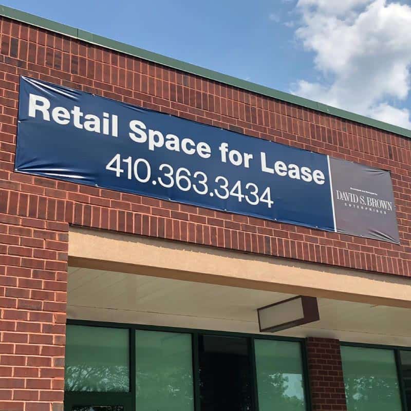 David S. Brown For Lease Banner with Gromets
