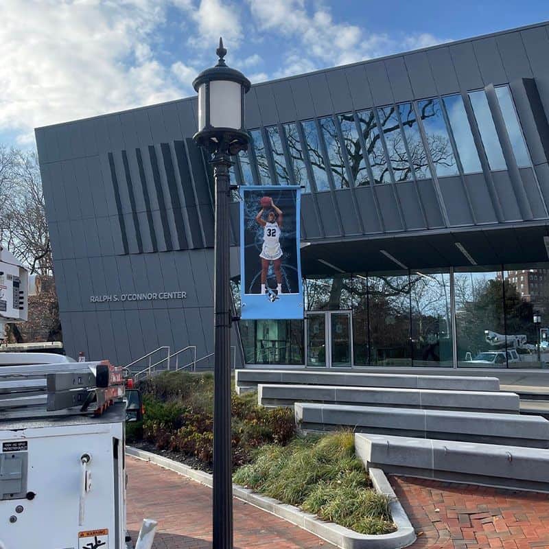 Custom Johns Hopkins University Athletics Street Pole Banners