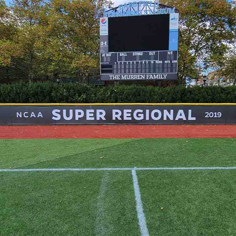 Custom Johns Hopkins University Athletics Mesh Field Banners