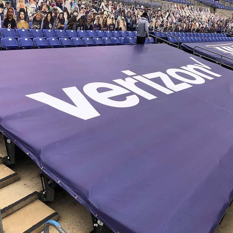 Baltimore Ravens Custom Stadium Signage for seat kills