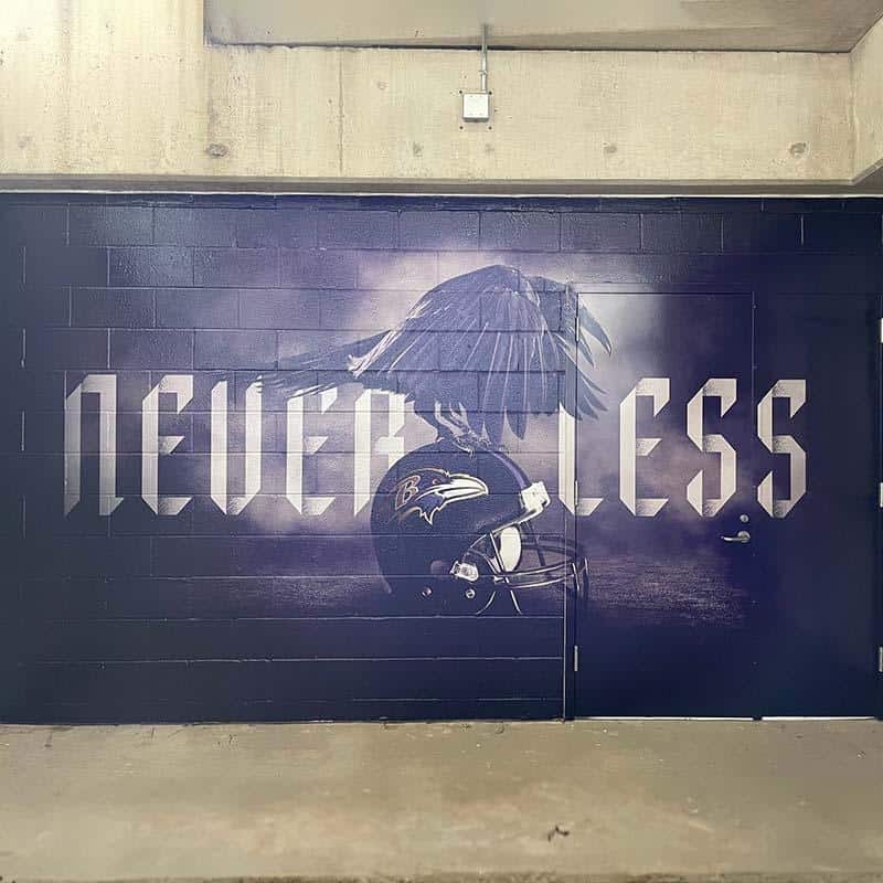 Baltimore Ravens Custom Stadium Wall Mural Signage