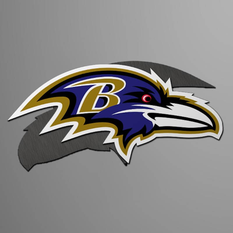 custom sport team magnet designed for the Baltimore Ravens Football team