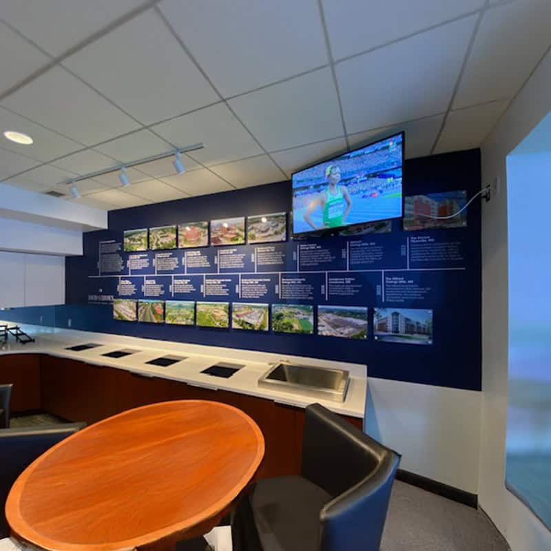 Baltimore Ravens stadium suite wall wrap graphics