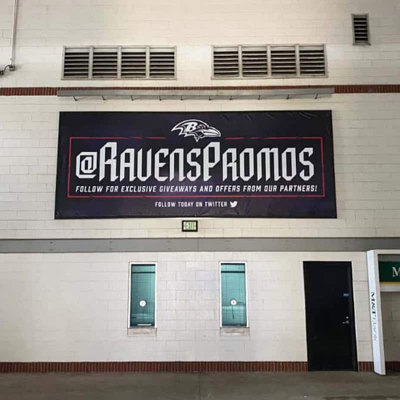 Baltimore Ravens stadium banner sign