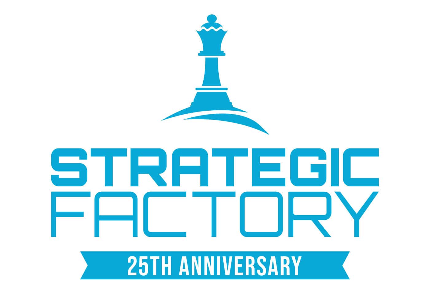 strategic factory 25th anniversary logo